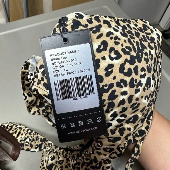 New leopard print bikini top - Picture 2 of 6